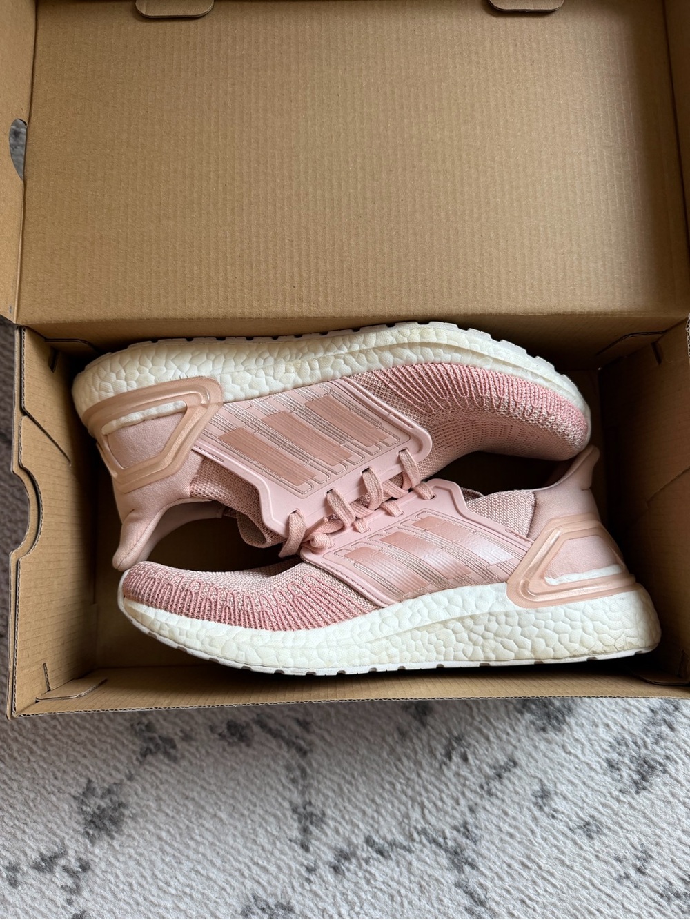 adidas Women's Blush Pink Knit Running Shoes